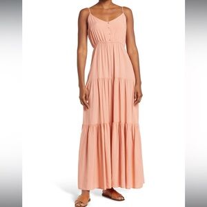 BB Dakota by Steve Madden Peach Maxi Dress
